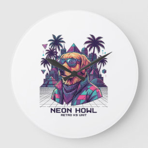 Relógio Grande Óculos de Sol de Cachorro da Unidade Retro K9 Neon