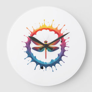 Relógio Grande Óculos de Sol Estilo Tie Dye com Gráfico Legal Ilu