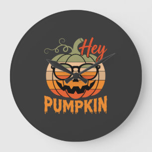 Relógio Grande Óculos de Sol Hey Pumpkin Retro de Halloween