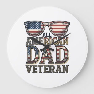 Relógio Grande Óculos de sol patrióticos para veteranos do All Am