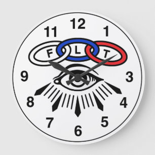 Relógio Grande Odd Fellow Eye and Links Clock