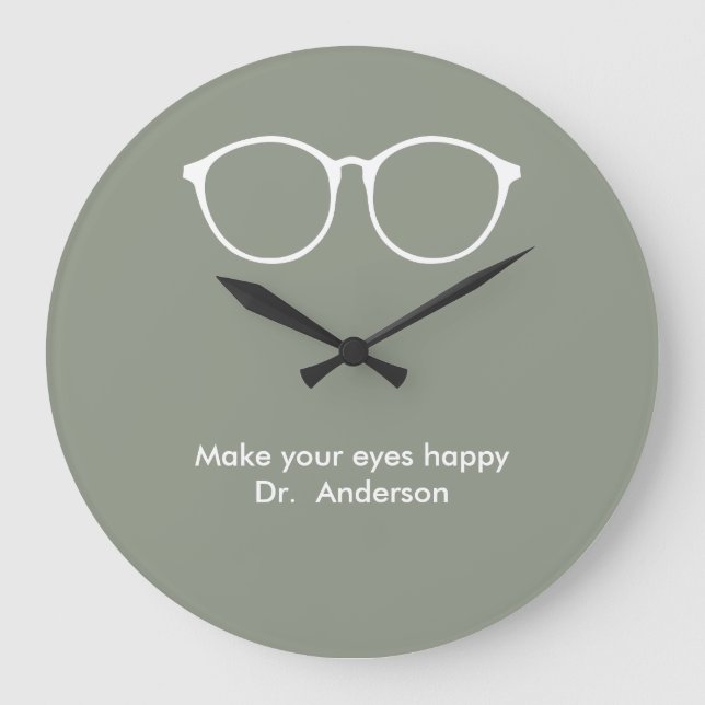Relógio Grande Oftalmologista Optometrista Óptica Eóculos (Frente)