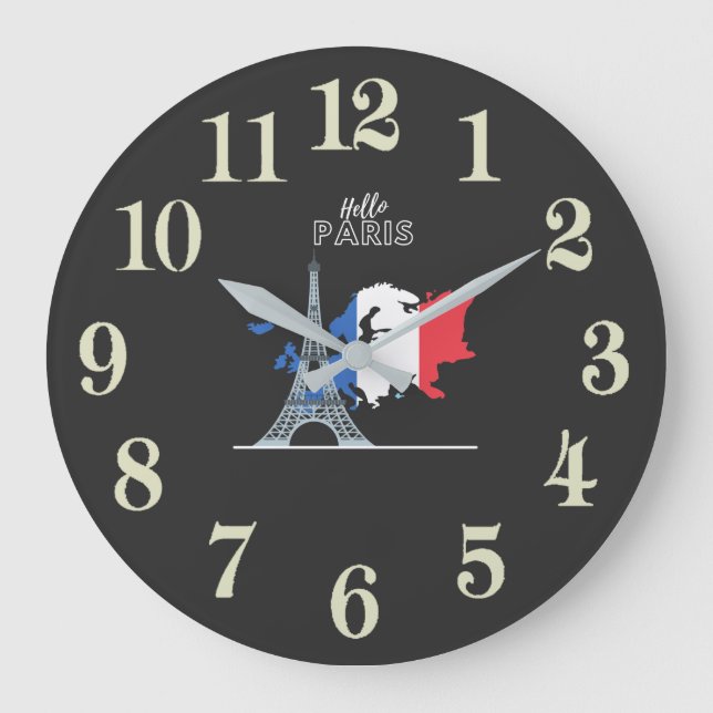 Relógio Grande Olá Paris (Frente)
