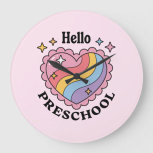 Relógio Grande Olá, pré-escola   De volta à pré-escola