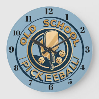 Relógio Grande Old School Pickleball Wall clock