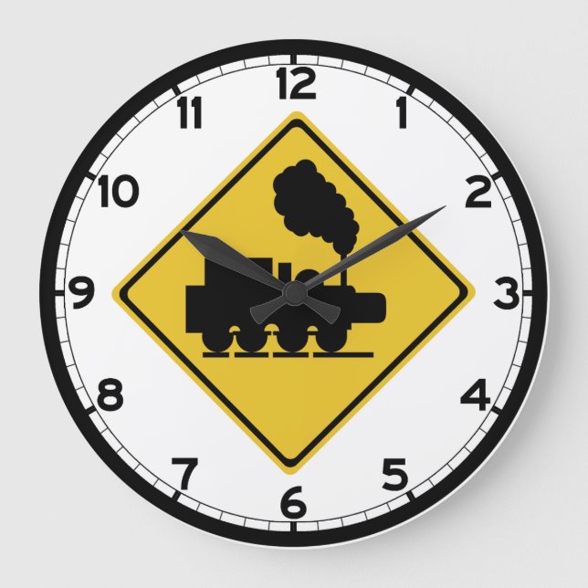 Relógio Grande Old Train Crossing Sign, Thailand (Frente)