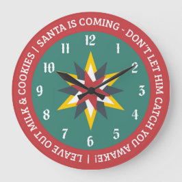 Relógio Grande Old World Christmas Clock with Santa Indicator