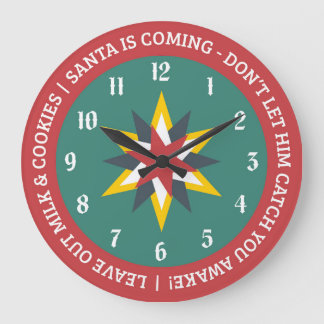 Relógio Grande Old World Christmas Clock with Santa Indicator