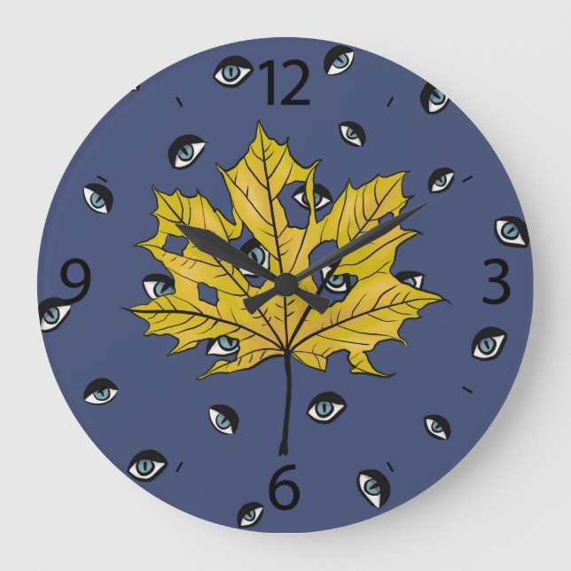 Relógio Grande Olhos de Bruxa Amarela (Frente)