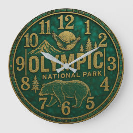 Relógio Grande Olympic National Park Bear, Mountains Forest Art