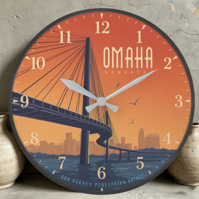 Relógio Grande Omaha Nebraska Bridge  (Criador carregado)