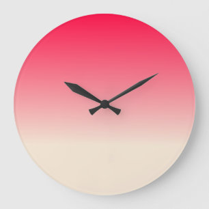 Relógio Grande Ómbre Rosa americano e branco antigo