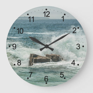 Relógio Grande Ondas Oceânicas Da Costa Do Maine Acadia