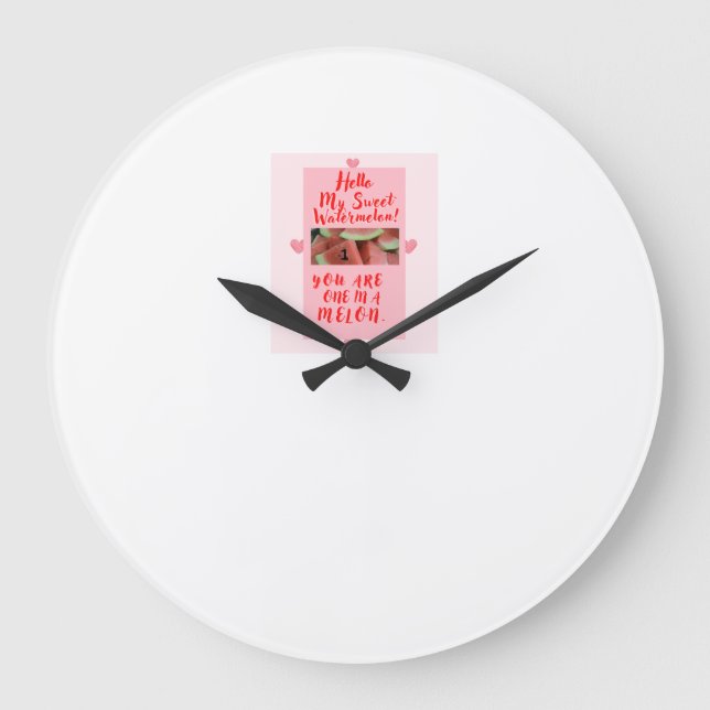 Relógio Grande One in a Melon Gift for Lovers - Clock (Frente)