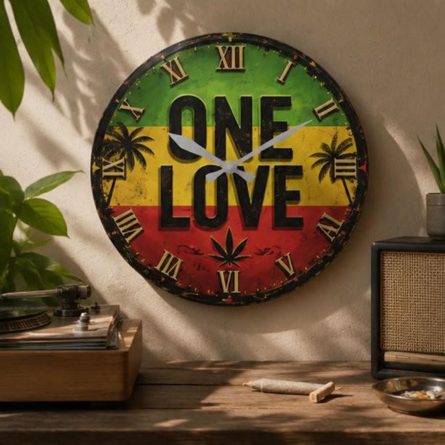Relógio Grande One Love Regga (Criador carregado)