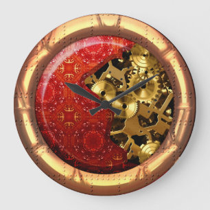 Relógio Grande Opções do pulso de disparo de parede de Steampun