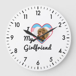 Relógio Grande Orgulho Trans LGBT Foto Personalizada Eu Amo Minha