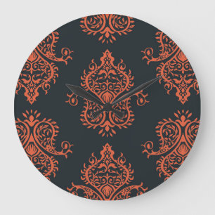 Relógio Grande Oriental damask: padrão de colheita mediterrânico.