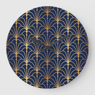 Relógio Grande Oriental Elegance: Padrão do ventilador do Ouro