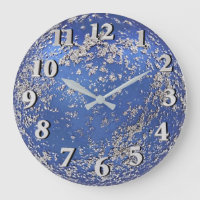 Ornamento Bloqueado Azul e Prata