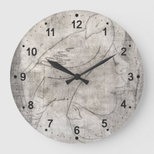 Relógio Grande Os animais e a jovem mulher