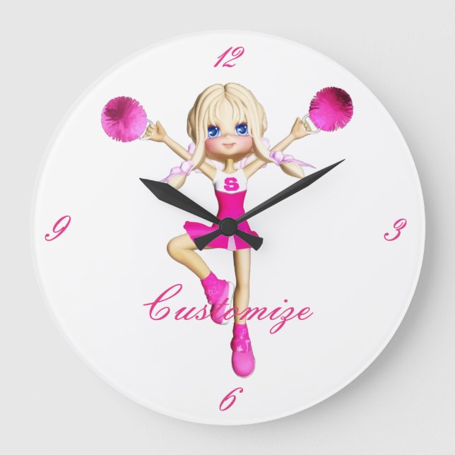 Relógio Grande Os cheerleaderes vão aplaudir Thunder_Cove (Frente)