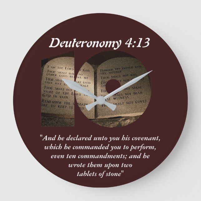 Relógio Grande Os Dez Mandamentos (Frente)