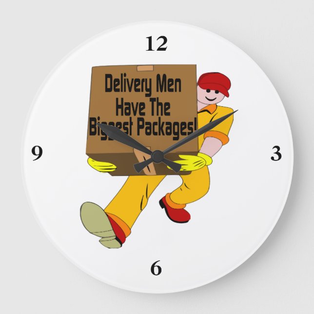 Relógio Grande Os Homens De Entrega Têm Os Maiores Pacotes (Frente)