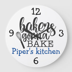 Relógio Grande Os padeiros de cozinha personalizáveis vão Assar