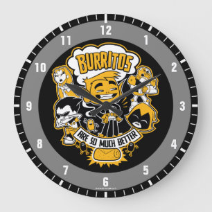 Relógio Grande Os titã adolescentes vão! O menino "Burritos do