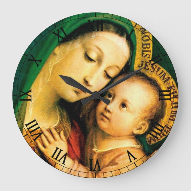 Relógio Grande Our Lady Of Good Counsel Square Wall Clock (Frente)