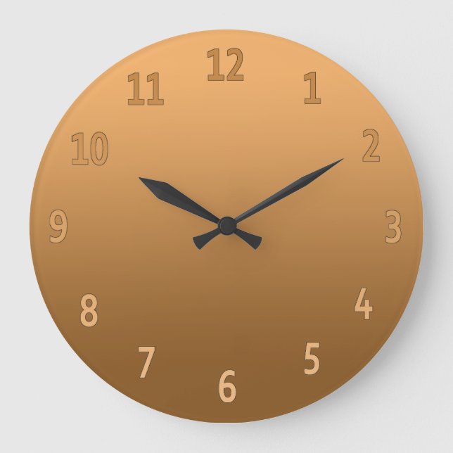 Relógio Grande Ouro Colorido Simples Gradiente (Frente)