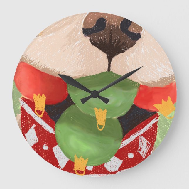 Relógio Grande Ouro de varejo de natal Boca Engraçado GIft (Frente)