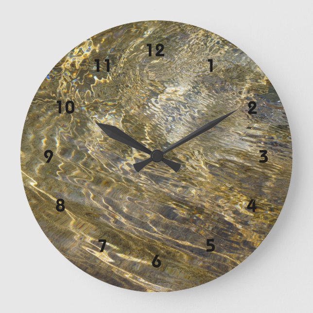 Relógio Grande Ouro fonte de água (Frente)