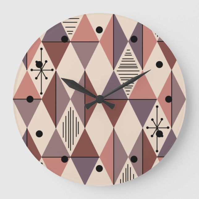 Relógio Grande Ouros de Arte Atômica Mauve Salmon Rosa (Frente)