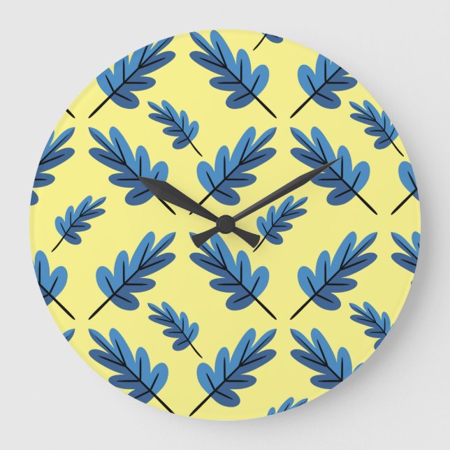 Relógio Grande Outono Azul (Frente)