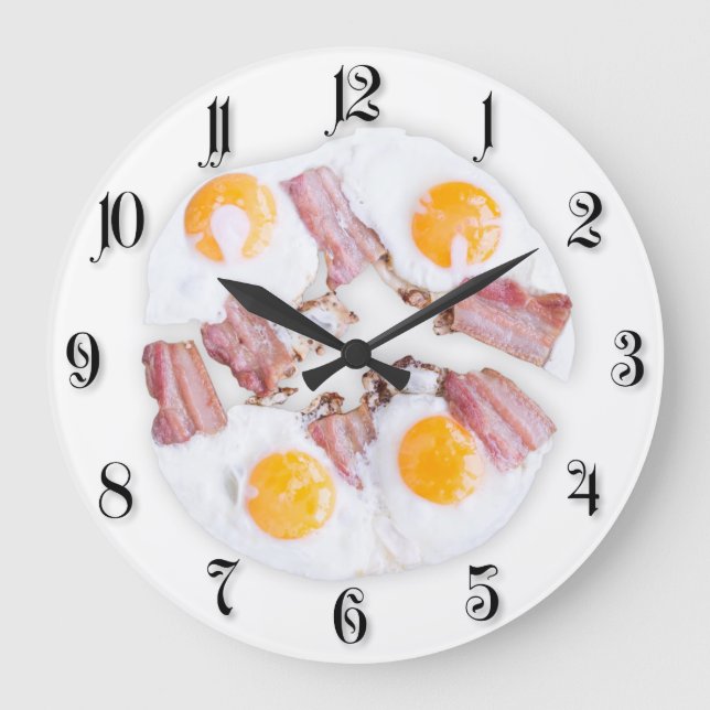 Relógio Grande Ovos secos com bacon (Frente)