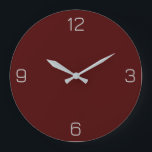 Relógio Grande Oxsanguesvermelhos 4A0000 Color com opção Add Your<br><div class="desc">Adicione um nome, iniciais ou algum texto, ou mantenha a cor sozinha. Coordenadas de cores com outros itens no repositório com base no nome e no código HEX (triplo hexadecimal de seis dígitos) mostrado. Use este código para misturar, combinar e personalizar qualquer outro item a ser seguido ou para adicionar...</div>