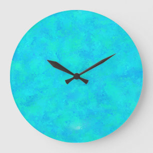 Relógio Grande Padrão Abstrato Azul Turquesa