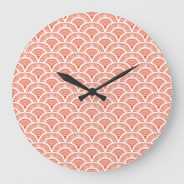 Relógio Grande Padrão Art Deco com Motifs Scale. (Frente)
