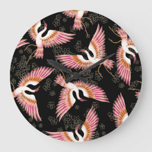 Relógio Grande Padrão Chinono Japonês Tradicional