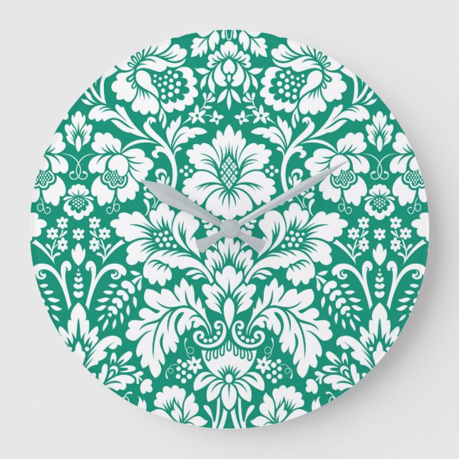 Relógio Grande Padrão Damask 10 (Frente)