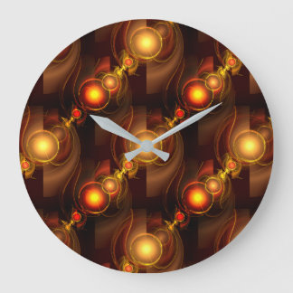 Relógio Grande Padrão de Arte Abstrata Boho Elegante Moderno Dour