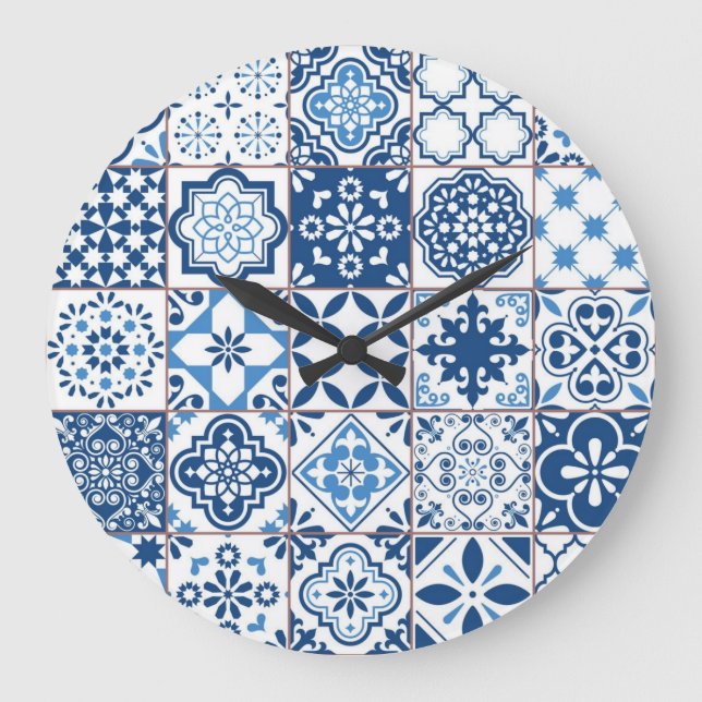 Relógio Grande Padrão de azulejos cerâmicos (Frente)