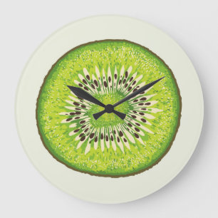 Relógio Grande Padrão de fatia de kiwi de safena.