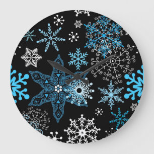 Relógio Grande Padrão de floco de neve