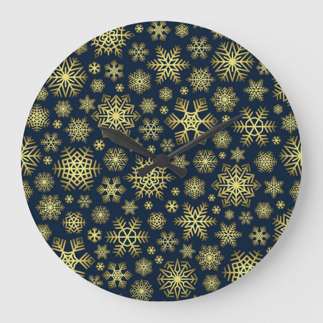 Relógio Grande Padrão de flocos de neve (Frente)