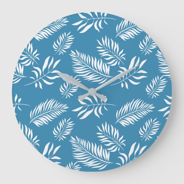 Relógio Grande Padrão de Folhas 13 (Frente)