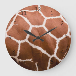 Relógio Grande Padrão de Girafa com números