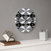 Padrão de Mosaico de Triângulos e Quadrados Preto 